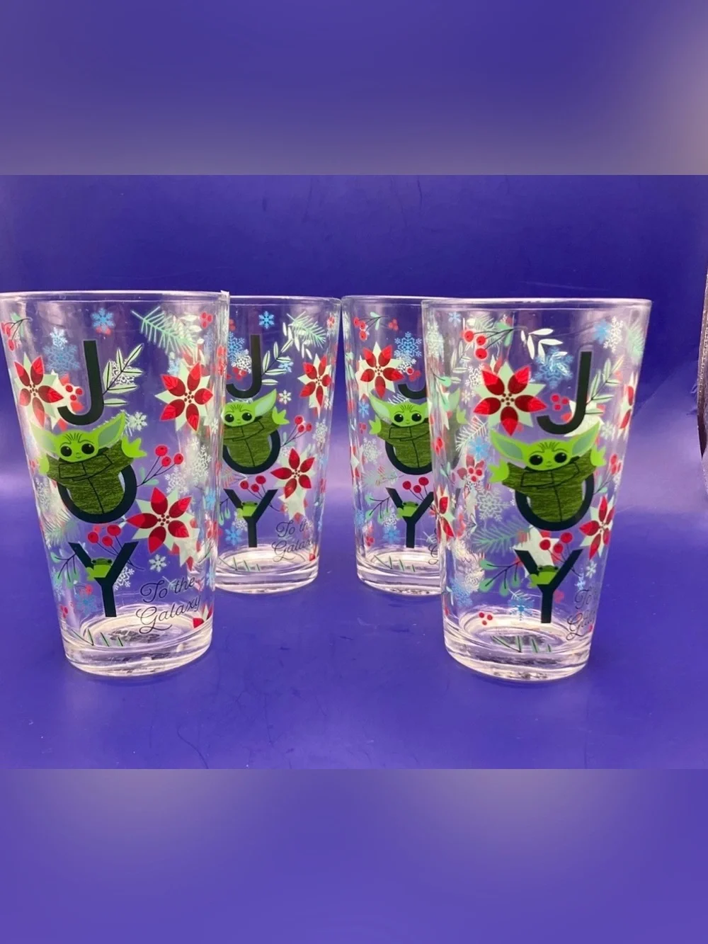 Star Wars Joy Holiday Mandalorian set of FOUR tumblers